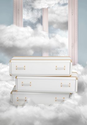 Kids Storage | Fantasy Air 3 white chest of drawers amidst the clouds