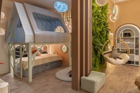 Circu at Salone del Mobile 2026 | Children delight in exploring the bedding area and the reading corner