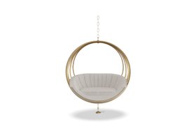 Kids Chair | Tinkerbell suspension chair in gold and grey tones