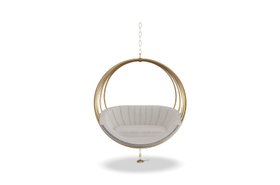 Kids Chair | Tinkerbell suspension chair in gold and grey tones