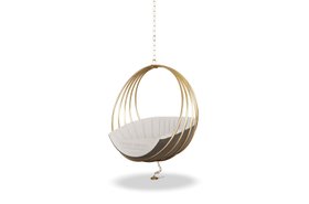 Kids Chair | Tinkerbell suspension chair in gold and dark tones