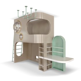 Playroom | Nemo Playhouse in taupe and mint green tones