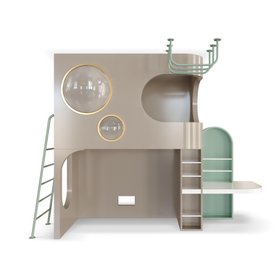 Playroom | Nemo Playhouse in taupe and mint green tones