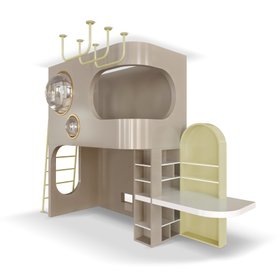 Playroom | Nemo Playhouse in taupe and yellow tones