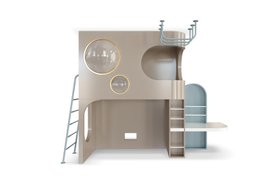 Playroom | Nemo Playhouse in taupe and sky blue tones