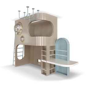 Playroom | Nemo Playhouse in taupe and sky blue tones