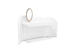 Dressing Tables | Cloud vanity console in white tones