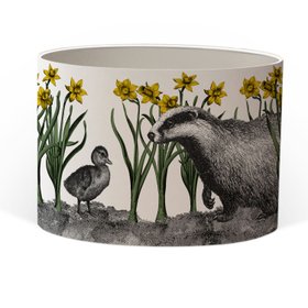 The Meeting! - Badger and Duckling Lampshade