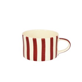 Keramik Becher "Candy Stripe" Paprika