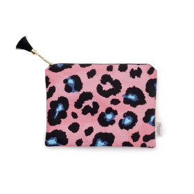 Penelope Hope Pink Leopard Print Pouch