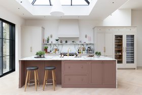 Higham Furniture - Barnes - Thin Shaker Kitchen with Waterfall Island