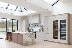 Higham Furniture - Barnes - Thin Shaker Kitchen with Waterfall Island