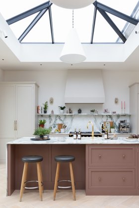 Higham Furniture - Barnes - Thin Shaker Kitchen with Waterfall Island