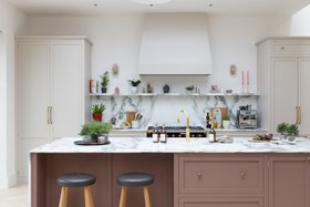 Higham Furniture - Barnes - Thin Shaker Kitchen with Waterfall Island