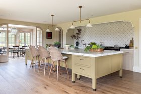 Higham Furniture - Wheathampstead – Painted Shaker Kitchen with Baker’s Table Island