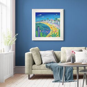 'Sexy Curves, Nice', 30 x 30 inches acrylic on canvas. Cote d'Azur South of France Painting by British Artist John Dyer