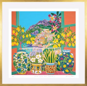 ‘Lemons by the Sea, Positano, Italy’ – Framed Special Limited Edition Print by Joanne Short