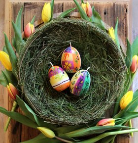 IMBALI Ei-Kerze 4,5 x 6,5 cm