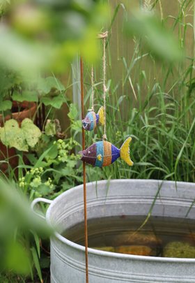 FISCH 13 cm aus Draht & Perlen