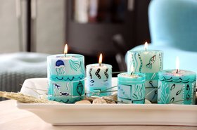 SAMAKI Stumpenkerze 5 x 7 cm