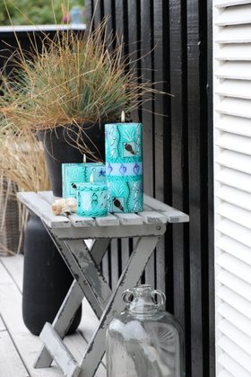 SAMAKI Stumpenkerze 7 x 7 cm