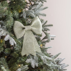 Champagne Bow Christmas Tree Decoration