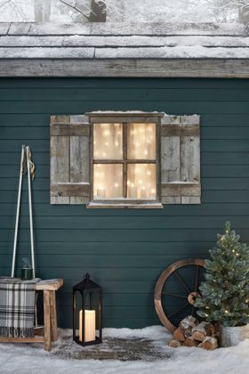 Christmas Cabin Window Decoration Lifestyle