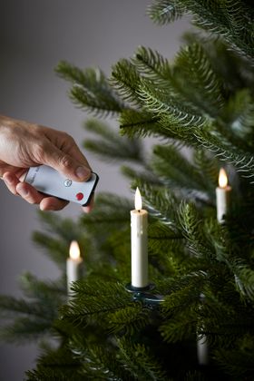 Set of 10 Ivory TruGlow Christmas Candle Clips