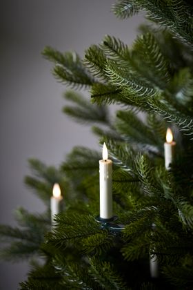 Set of 10 Ivory TruGlow Christmas Candle Clips