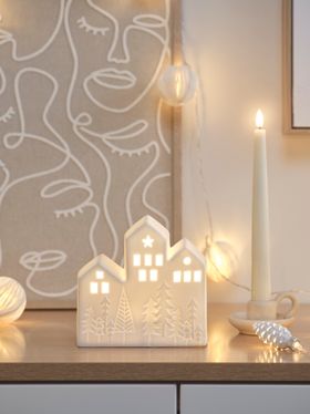 Light Up Christmas House Ornament