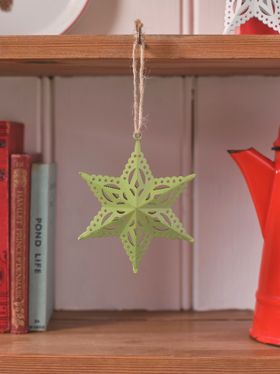 Green star Christmas tree decoration