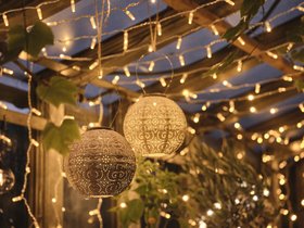 Glowing Summer Greenhouse Styling with String Lights & Lanterns