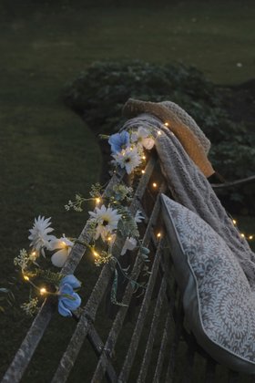 Ambient Spring Summer Lighting with Glowing Flower Garland