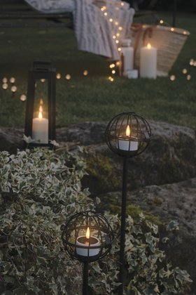 Ambient Spring Summer Garden Lighting with TruGlow® Candle Stake Lights & Lanterns