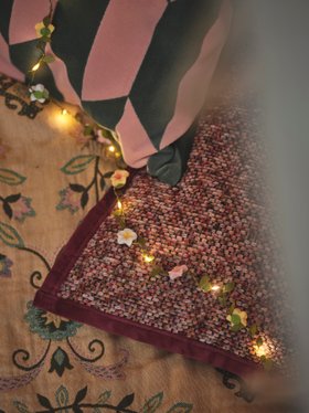 Summer Garden Party Decoration with Glowing Flower Garland