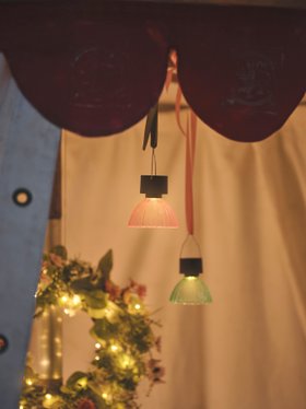 Glowing Summer Garden with Glass Lanterns and Light Up Flower Wreath