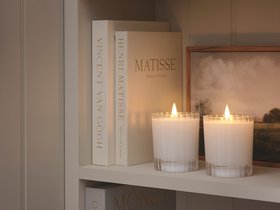 Glowing Cabinet Decor with TruGlow® LED Candles