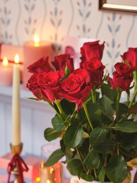 Valentine's Table Decor Inspiration with TruGlow® Ivory LED Taper Candles