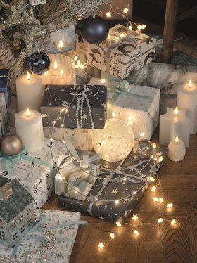Underneath the Snowy Christmas Tree