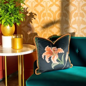 FIERCE BLOOM: velvet cushion