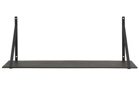 Ruben Shelf With Brackets - Black Iron