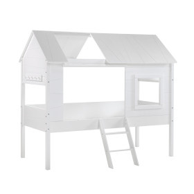 white single cabin bed