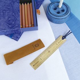 Cohana Japan Blue - Brass Ruler Bookmark