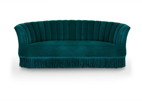 Sofas | Sevilliana curvy petrol sofa in art deco style