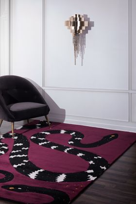 Rugs | Snake 8 Rug in deep plum tones