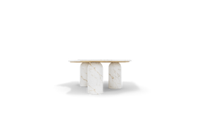 Dining Tables | Marble dining table in white tones