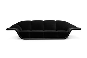 Sofas | Klaude retro curvy sofa in dark tones