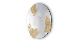 Mirrors | Eden wall mirror in gold and glass finishes