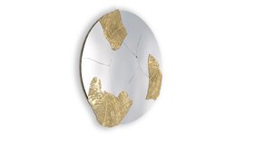 Mirrors | Eden wall mirror in gold and glass finishes