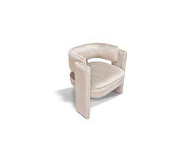 Dining Chairs | Noble curvy dining chair in white and gold tones